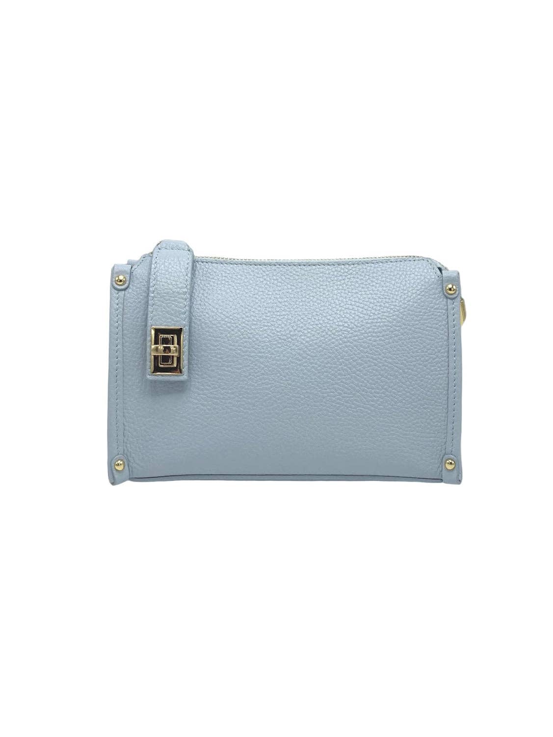 Genuine Leather Boxy Crossbody Bag, Made in Italy, art. 112759