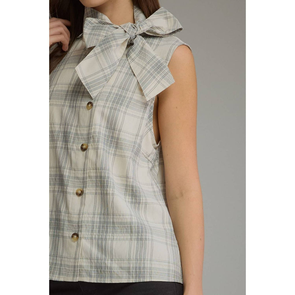 NEW Plaid sleeveless top