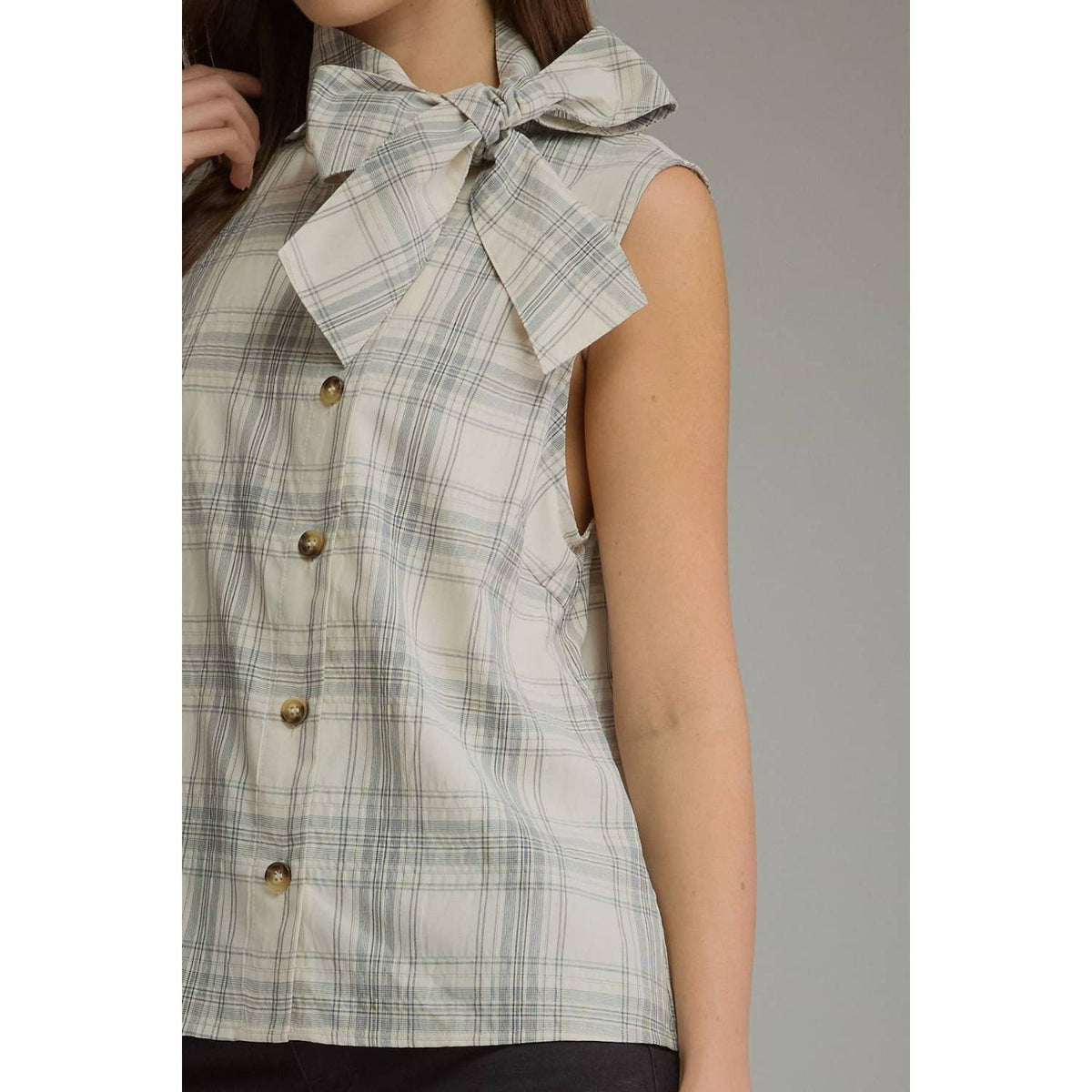 NEW Plaid sleeveless top