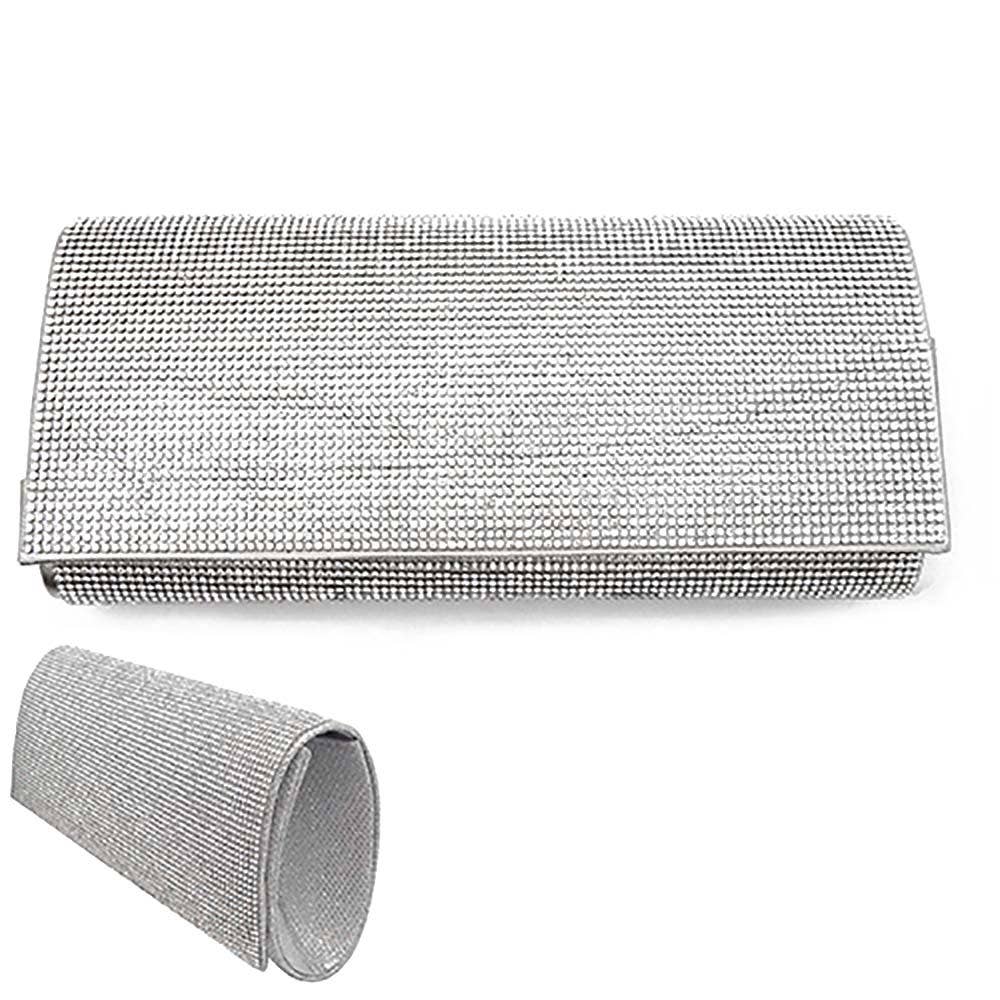 Bling Solid Evening Clutch Crossbody Bag