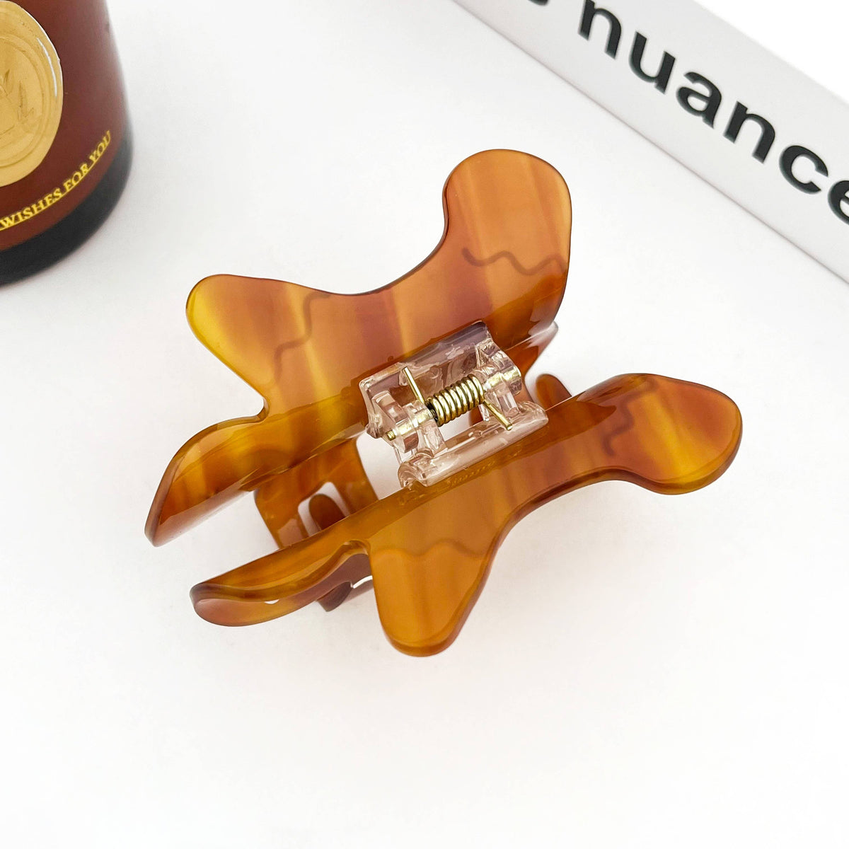 Acetate Gingerbread Man Hair Claw Clip, Christmas Hair Clip
