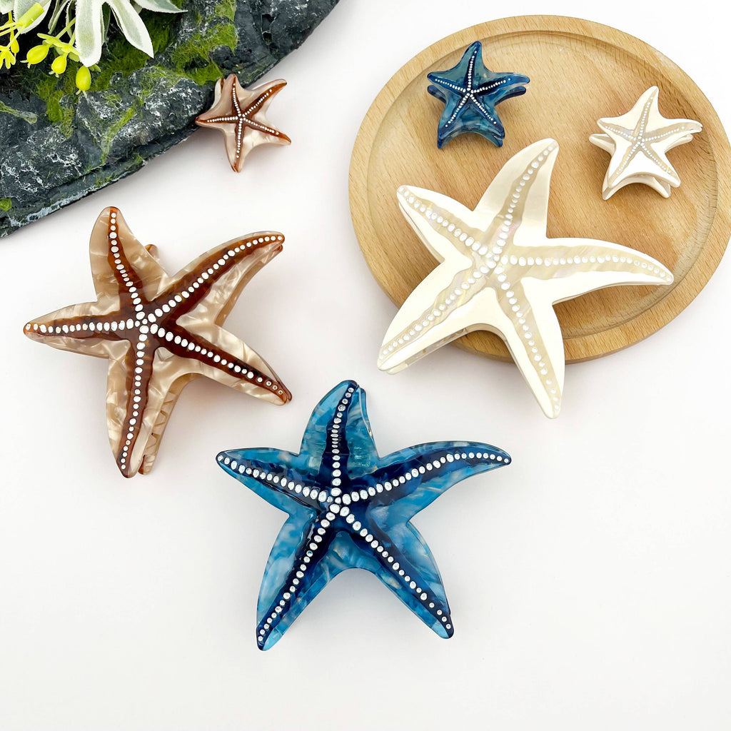 Starfish Hair Clip, Acetate Claw Clip