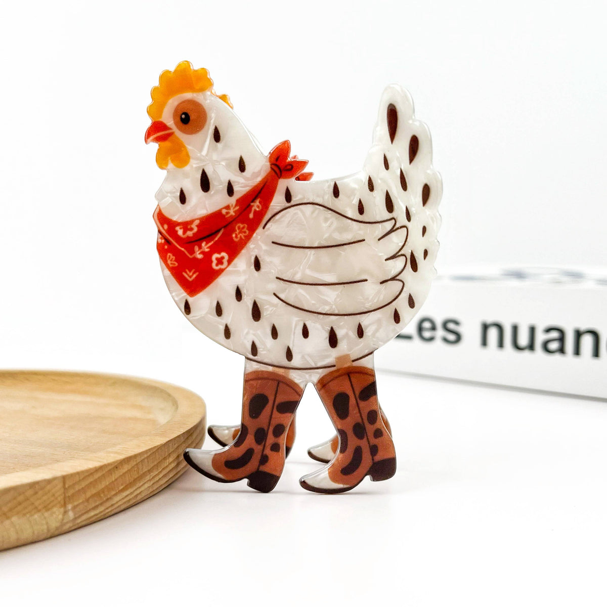 Chicken Denim Hair Clip, Animal Hair Accessories