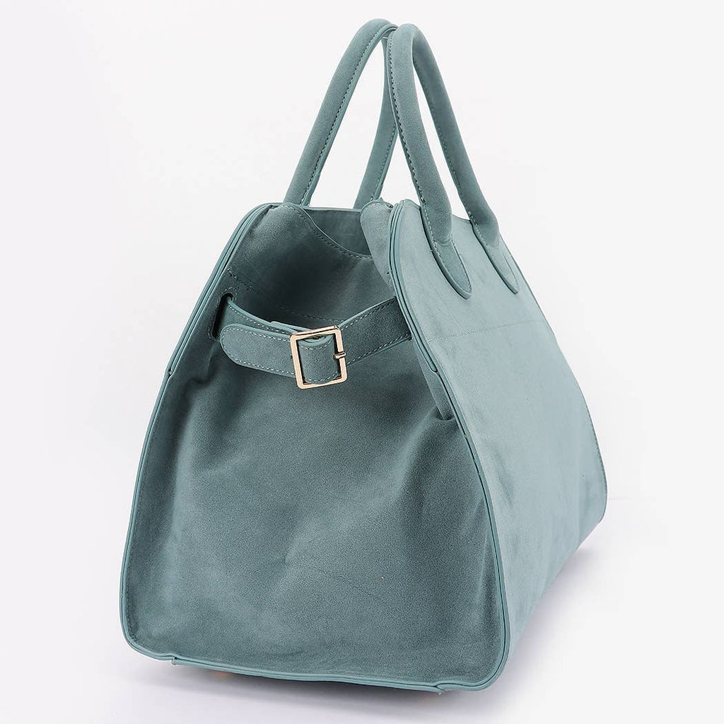 Faux Suede Tote Bag