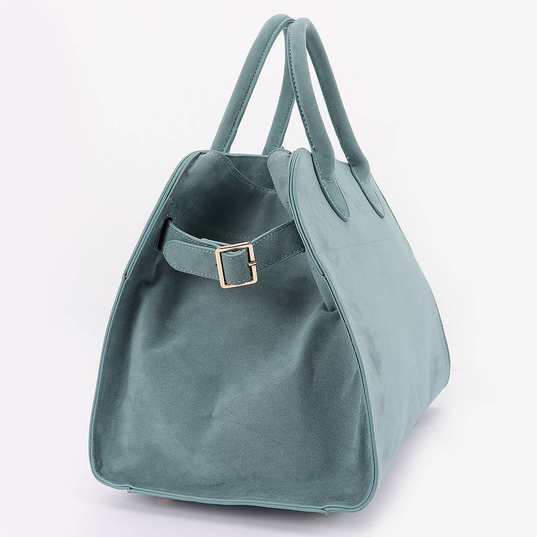 Faux Suede Tote Bag
