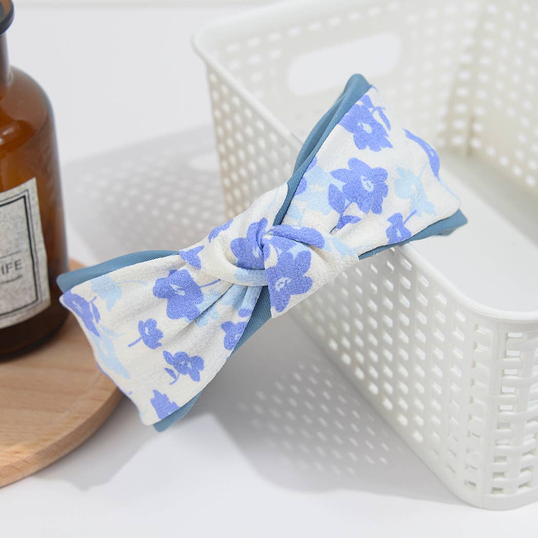 Floral Cross Knotted Headband