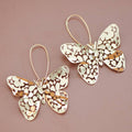 Butterfly Gold Drop Earrings - 7417