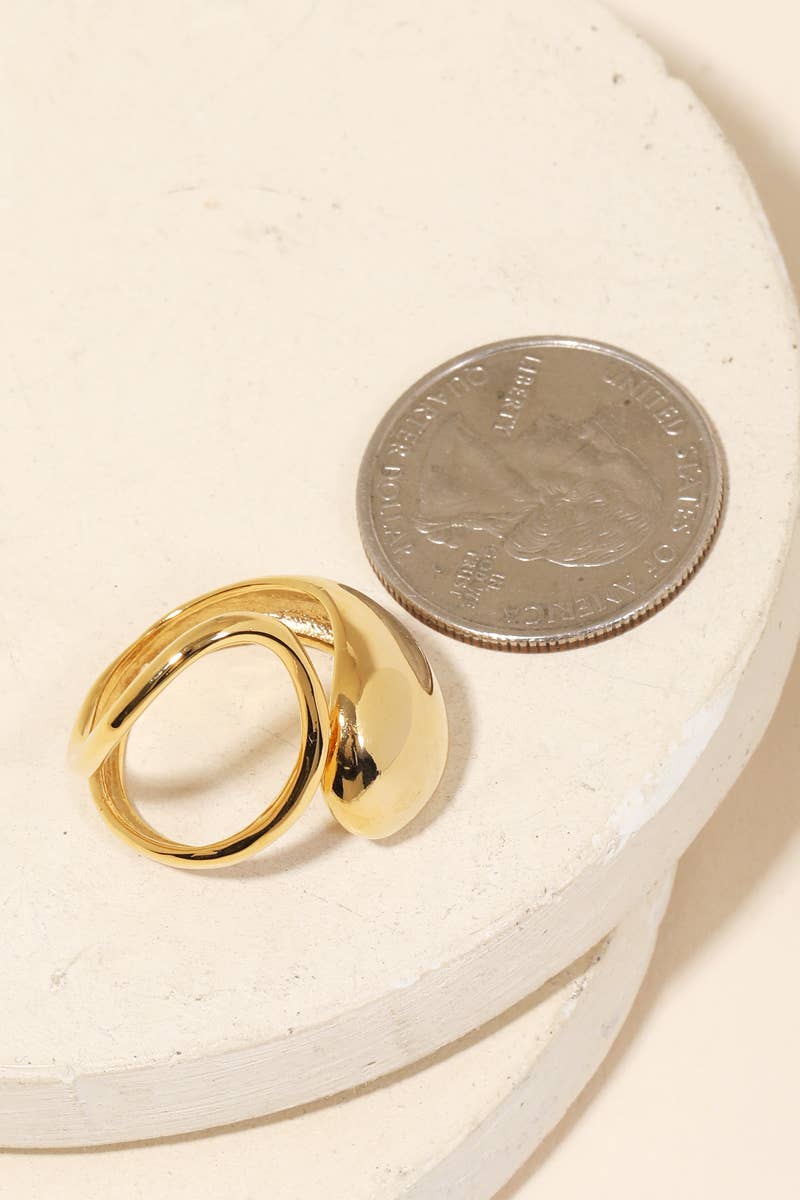Gold Dipped Polished Rounded Band Ring