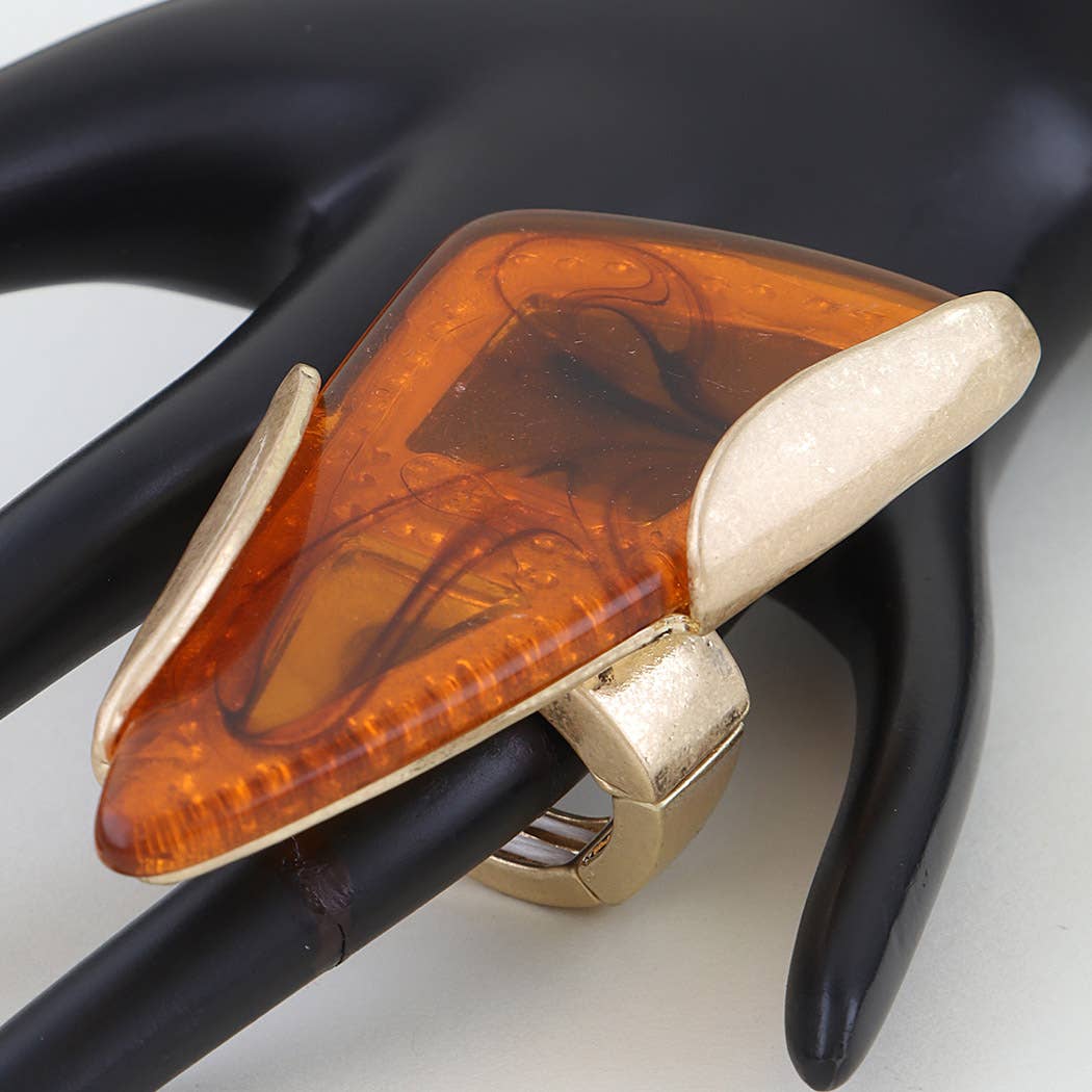 Marble Stone Chip Statement Ring