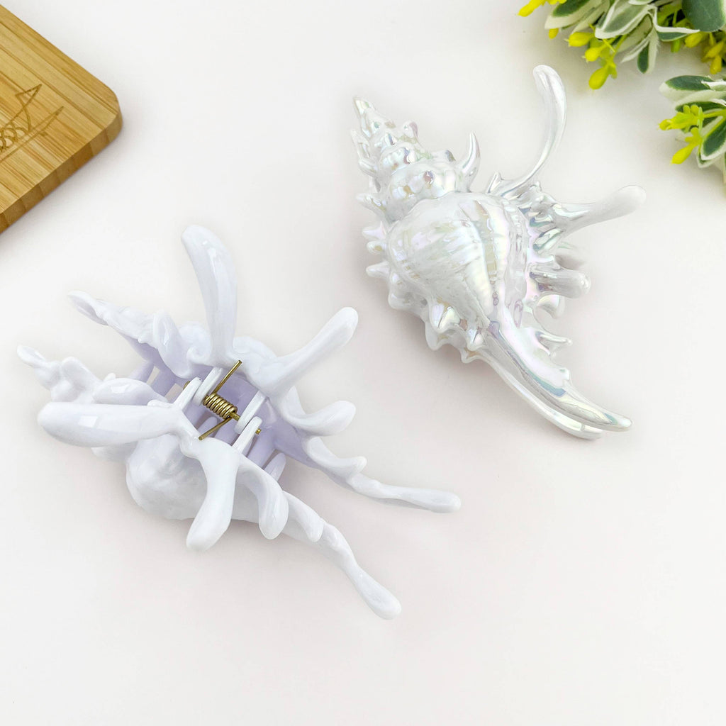Seashell Hair Claw Clip, Ocean-Inspired Marine Hair Clip
