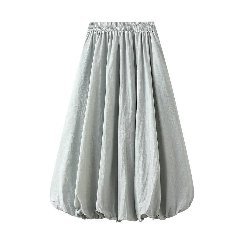 High Waist Paperbag Lantern Skirt – Women's Midi Skirt