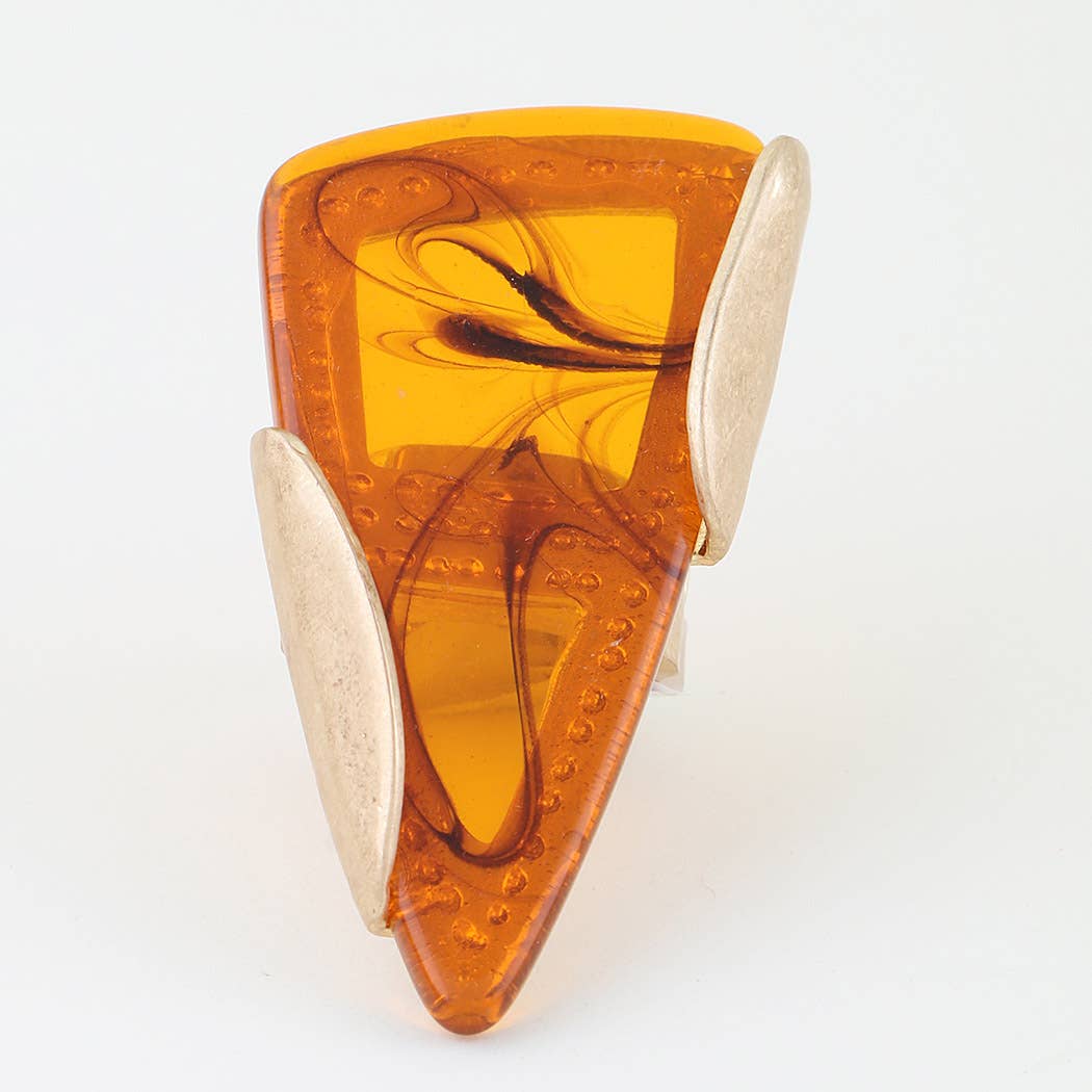 Marble Stone Chip Statement Ring