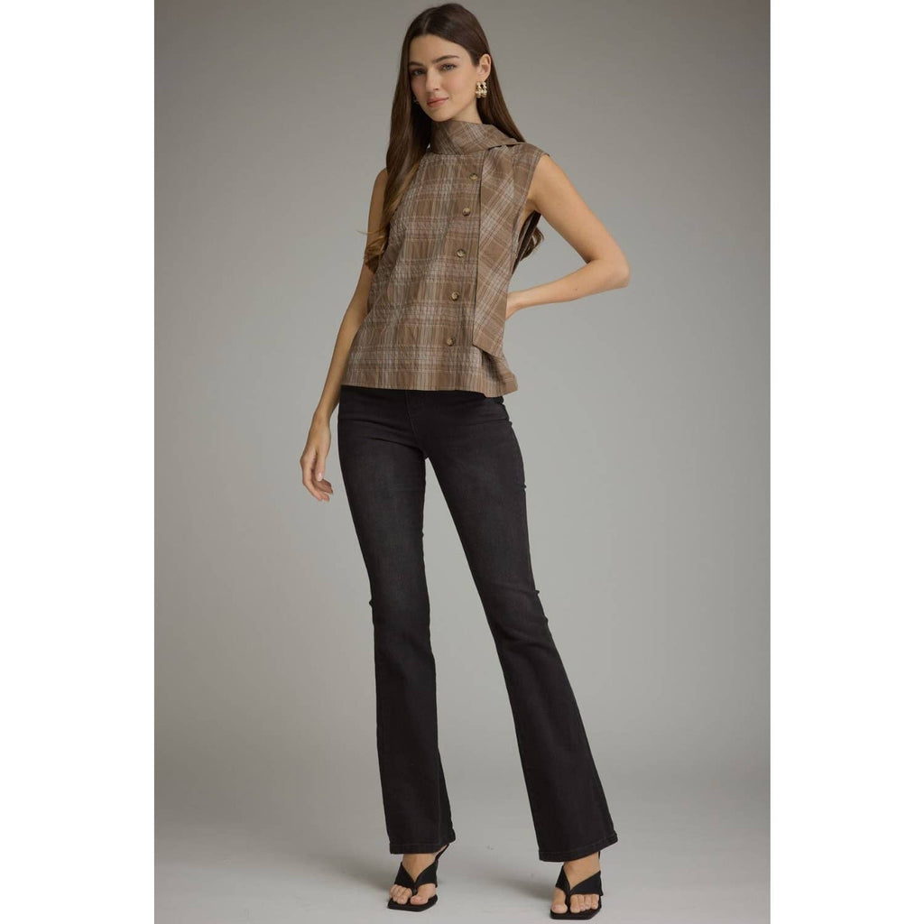 NEW Plaid sleeveless top