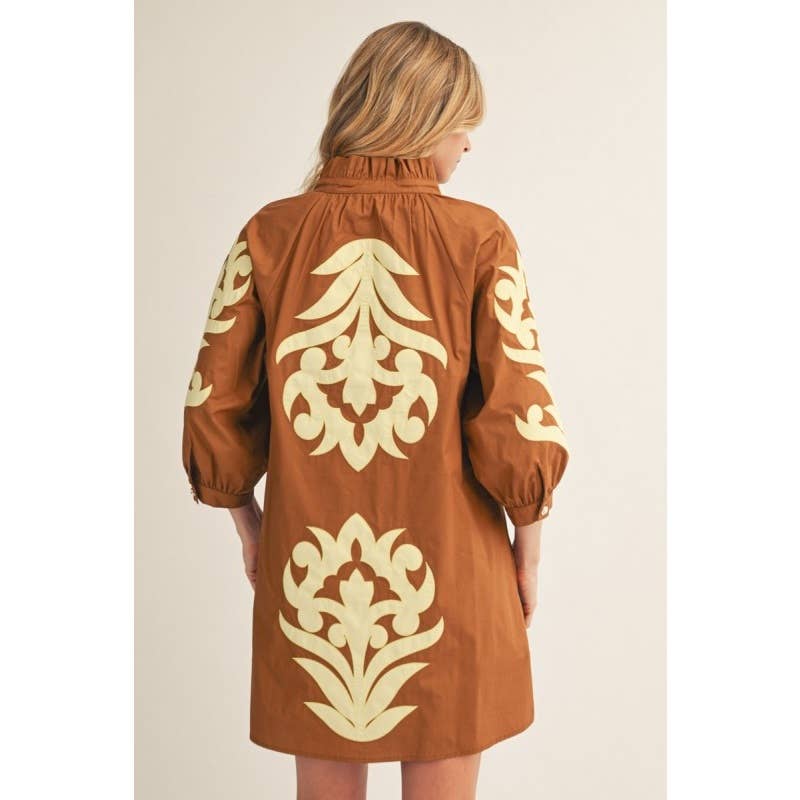 NEW floral applique shift dress
