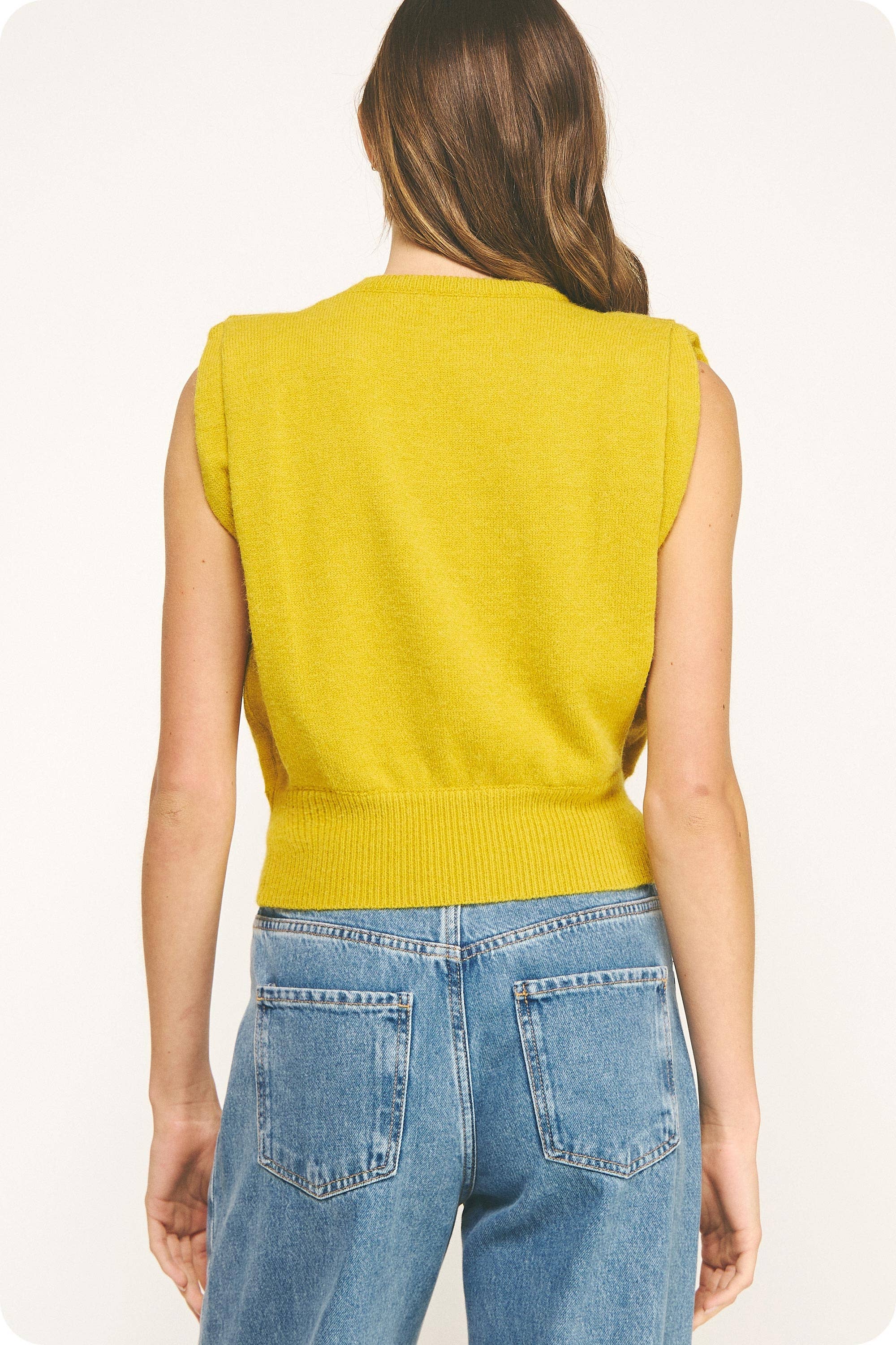 Knit Muscle Sweater Vest Top