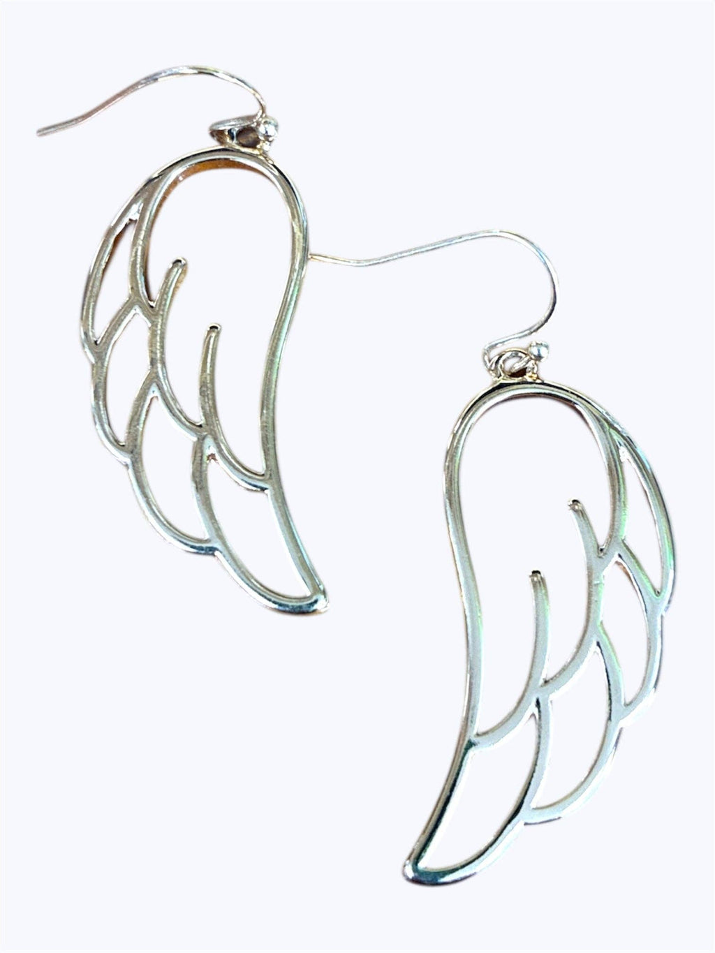 E0988|  Metal Outlined Angel Wing Shape Drop Dangle Hook earrings|AE5026