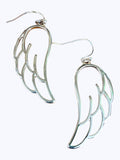 E0988|  Metal Outlined Angel Wing Shape Drop Dangle Hook earrings|AE5026