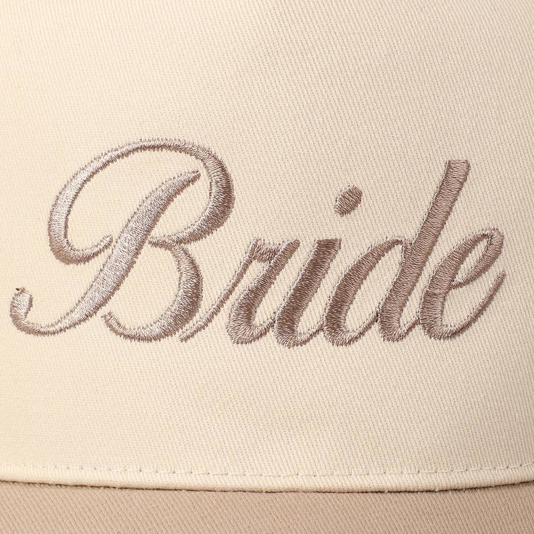 Bride Text Embroidery Two-Tone Trucker Hat