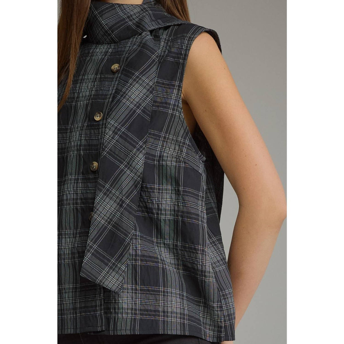 NEW Plaid sleeveless top