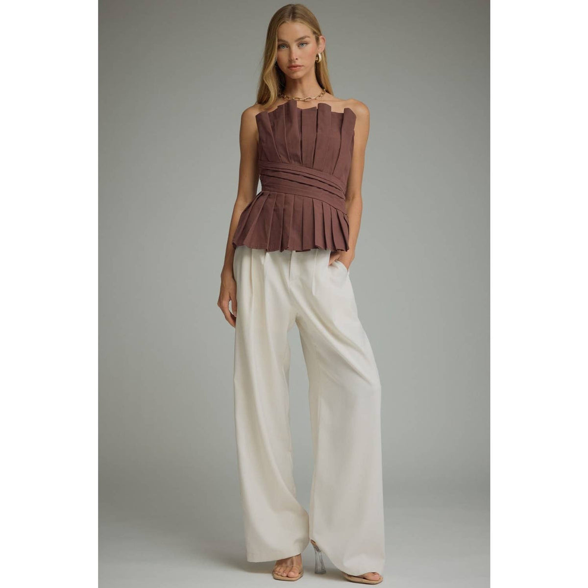 NEW Solid strapless top