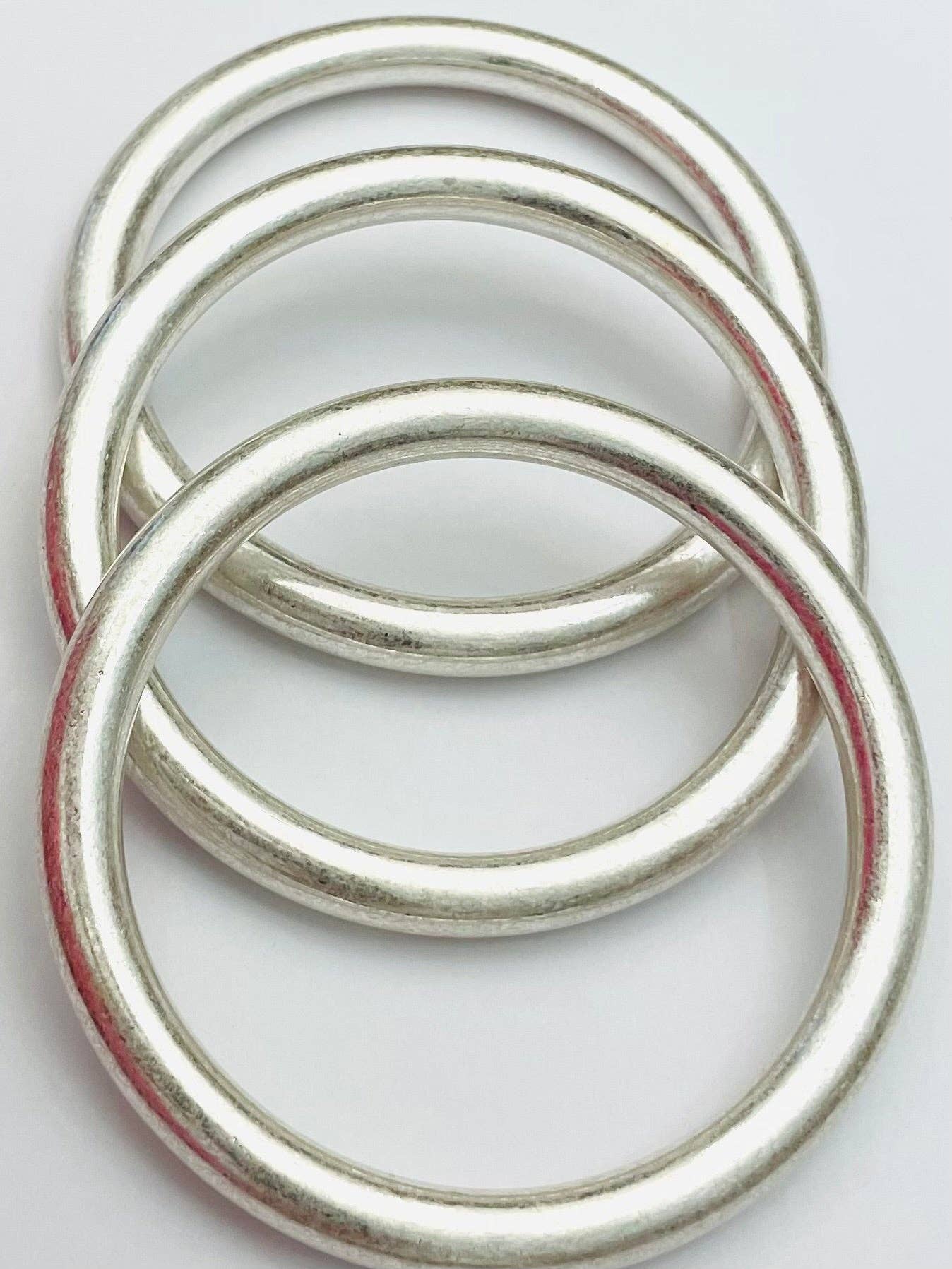 CHIC - Bold Vintage Bangles (set of 3)(matte silver) BR512