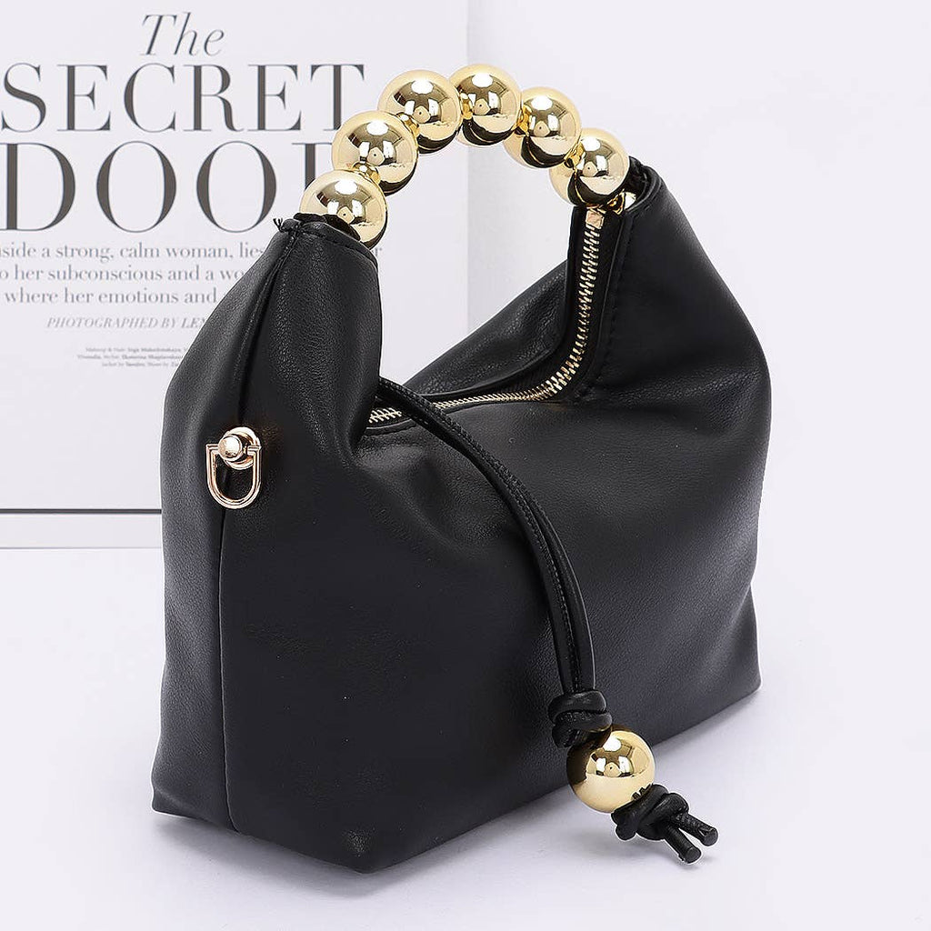 Faux Leather CCB Ball Handle Bag