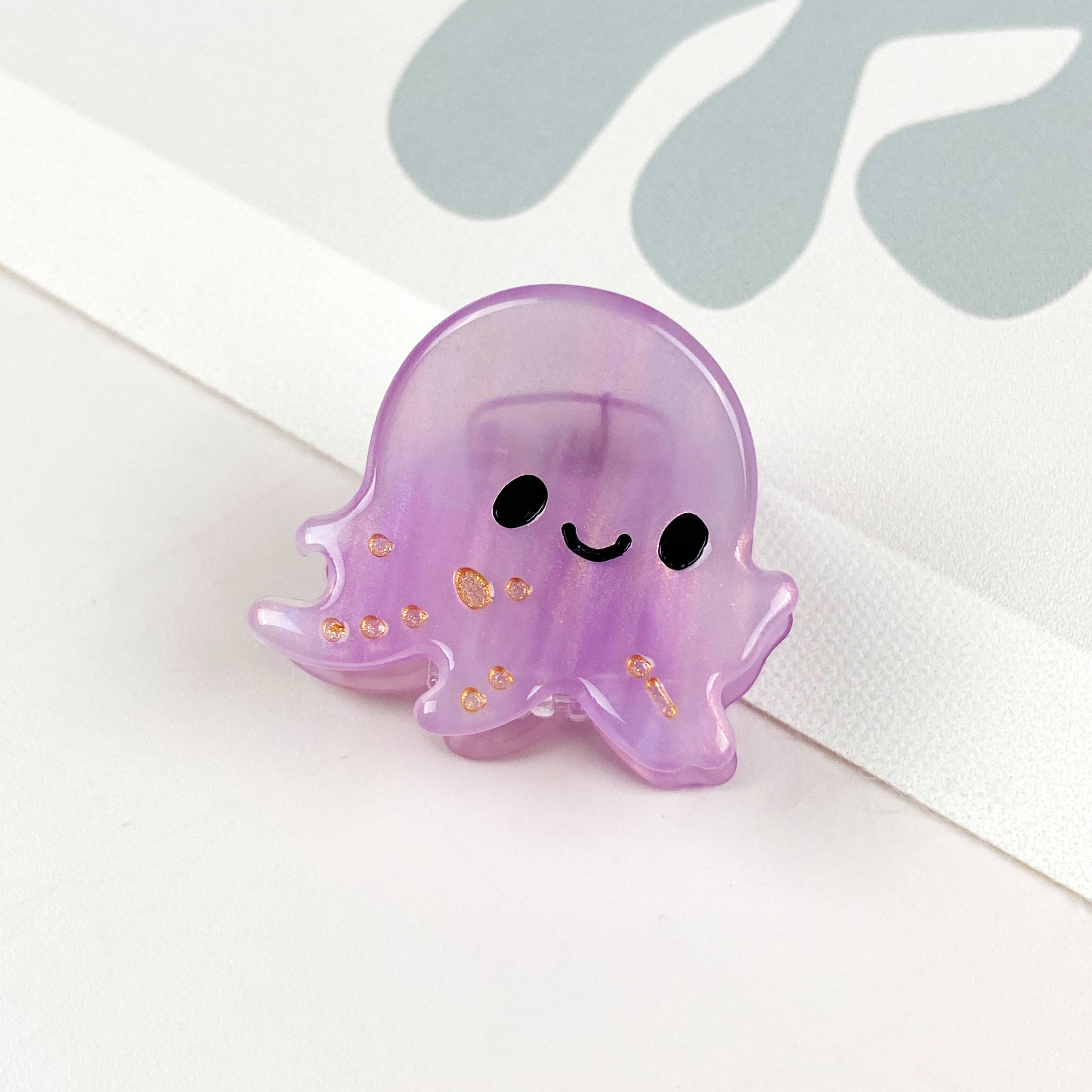 Acetate mini marine life hair clip crab conch claw clip