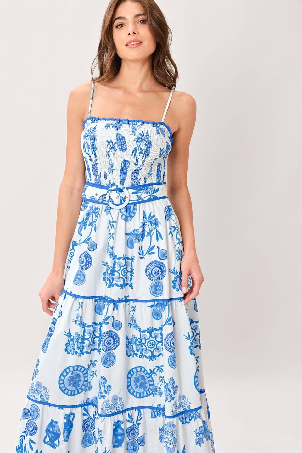 A printed woven maxi dress - ID23480