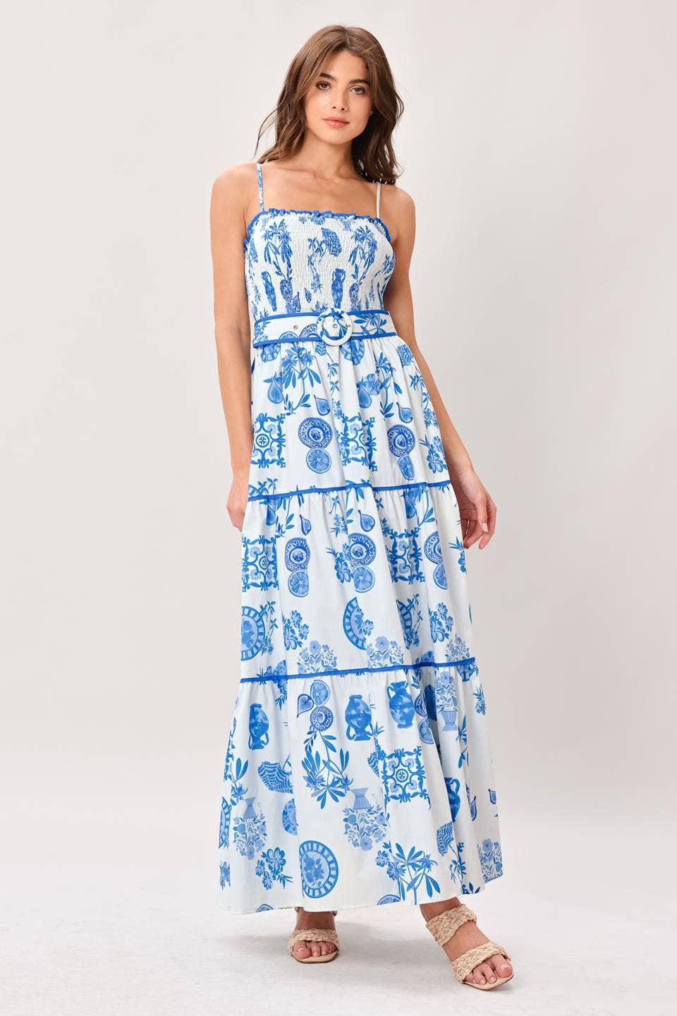 A printed woven maxi dress - ID23480
