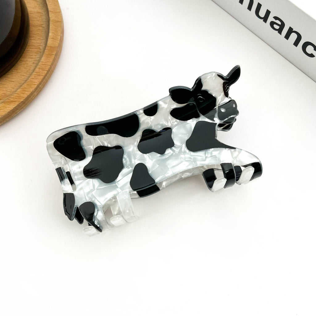 Cow Print Hair Claw Clip, Cute Animal Hair Accessory
