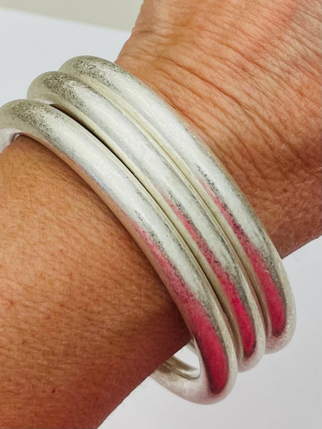 CHIC - Bold Vintage Bangles (set of 3)(matte silver) BR512