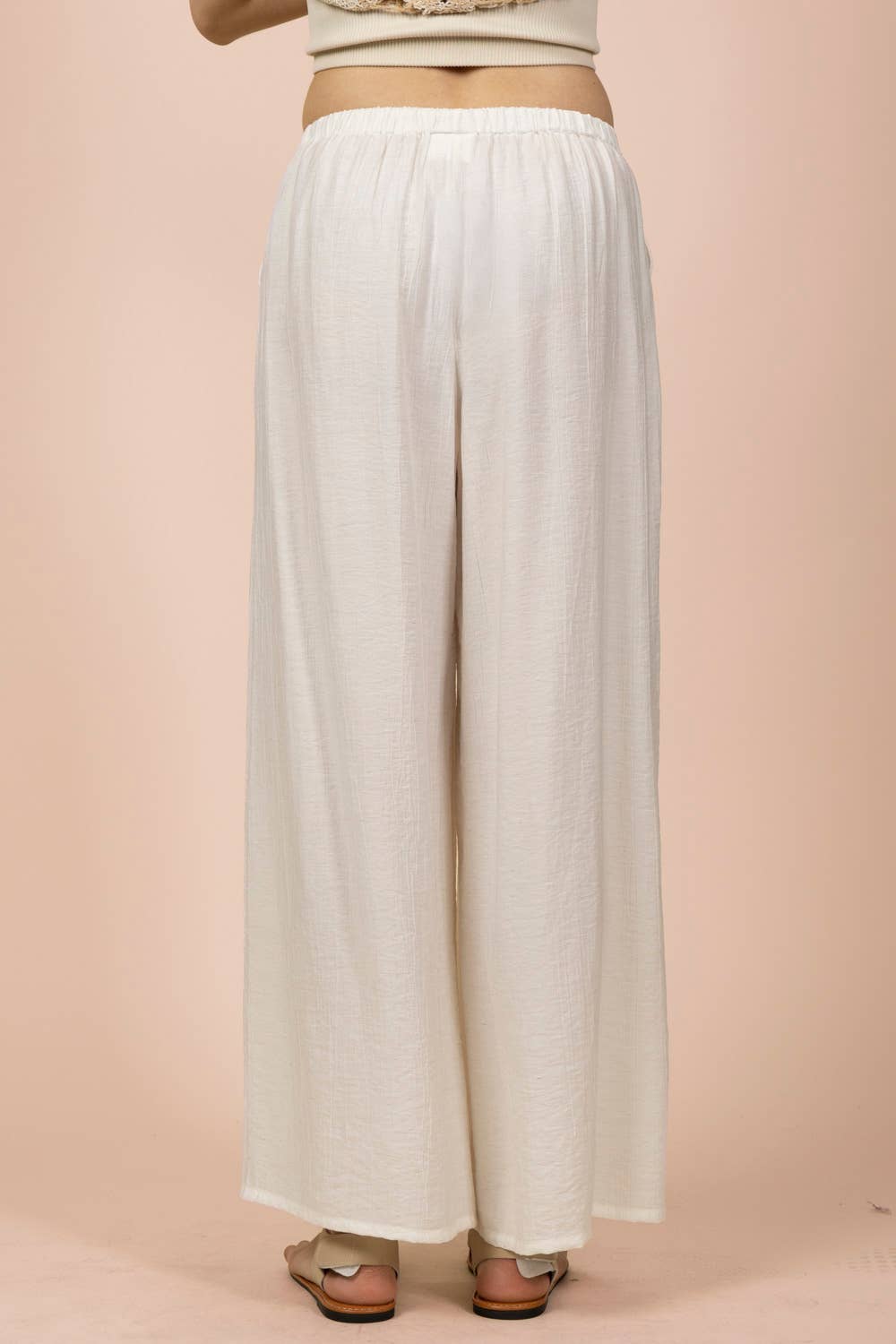 NP71047-Wide Leg Woven Pants