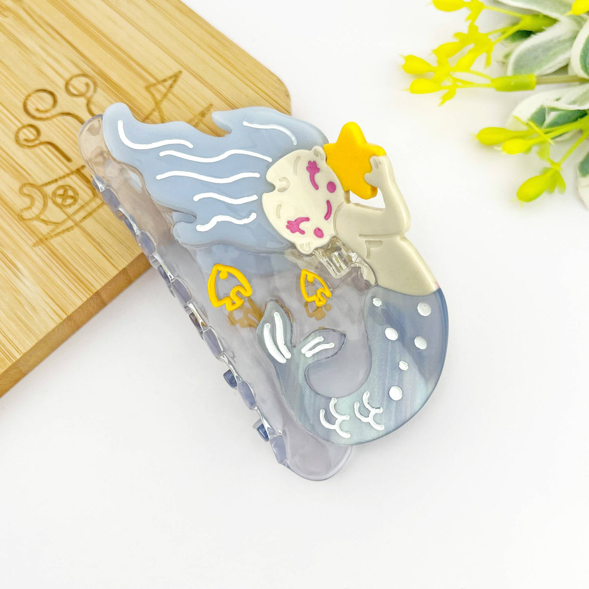 Elegant Mermaid Hair Claw Clip, Summer Beach Vacation Clip