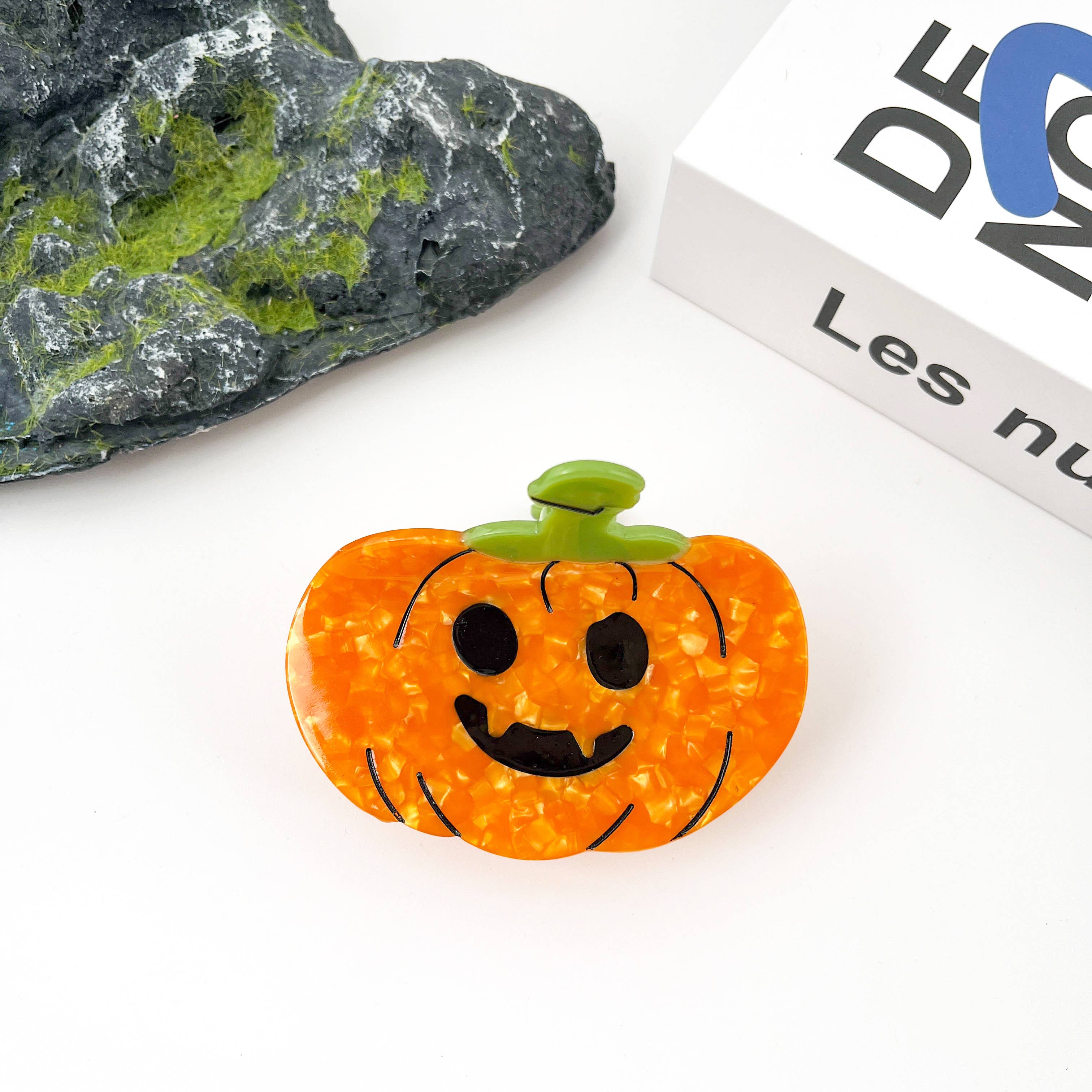 Pumpkin Acetate Claw Clip, Halloween Hair Clip