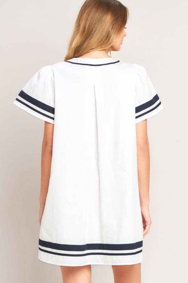 A solid woven mini dress - ID23403