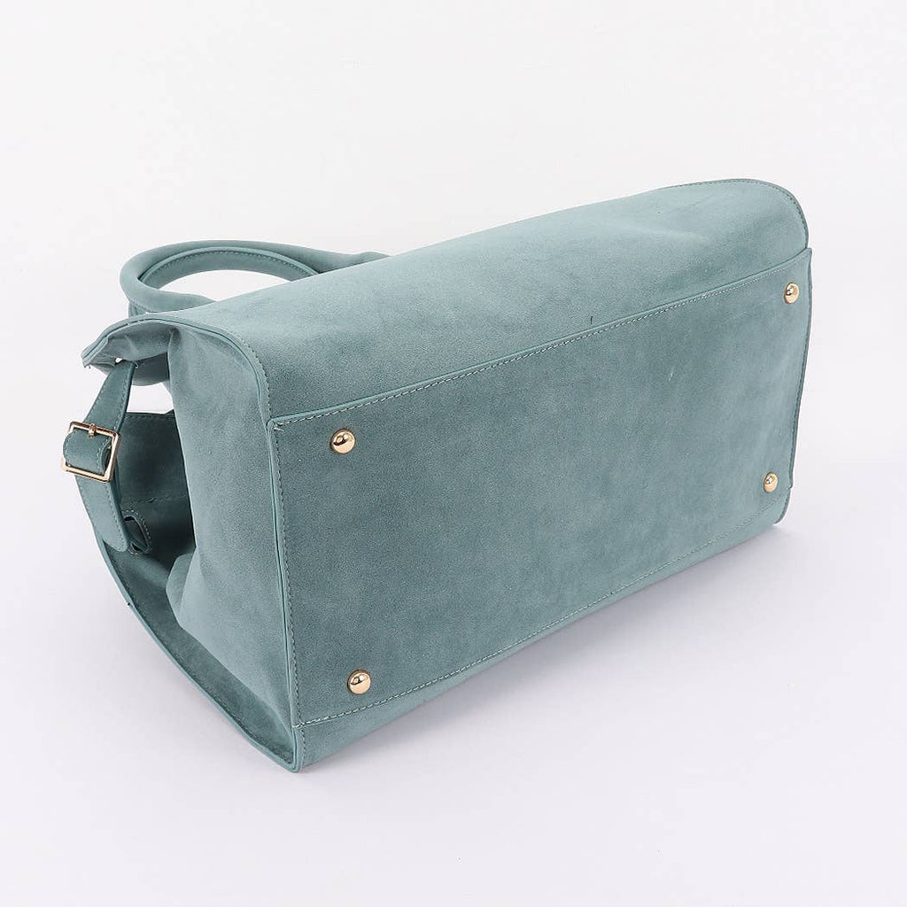 Faux Suede Tote Bag