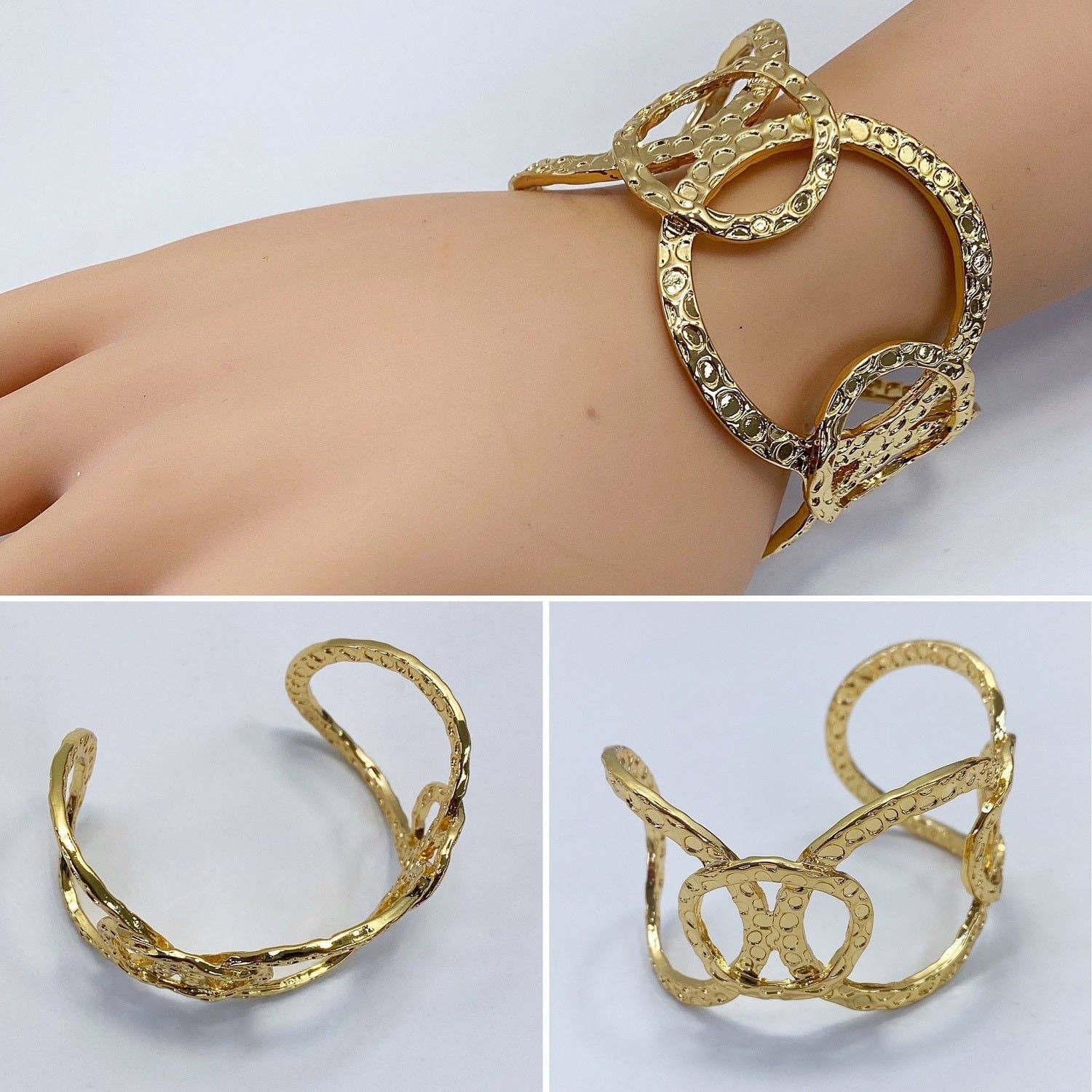 B0184 IB2202 Metal Cuff Bracelet