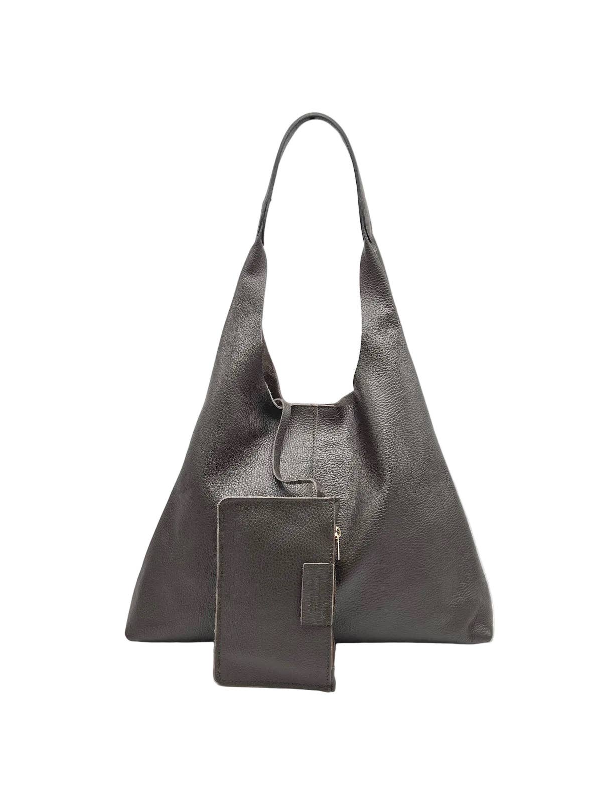 Women's Genuine Leather Hobo Bag, Made in Italy, art. 112710