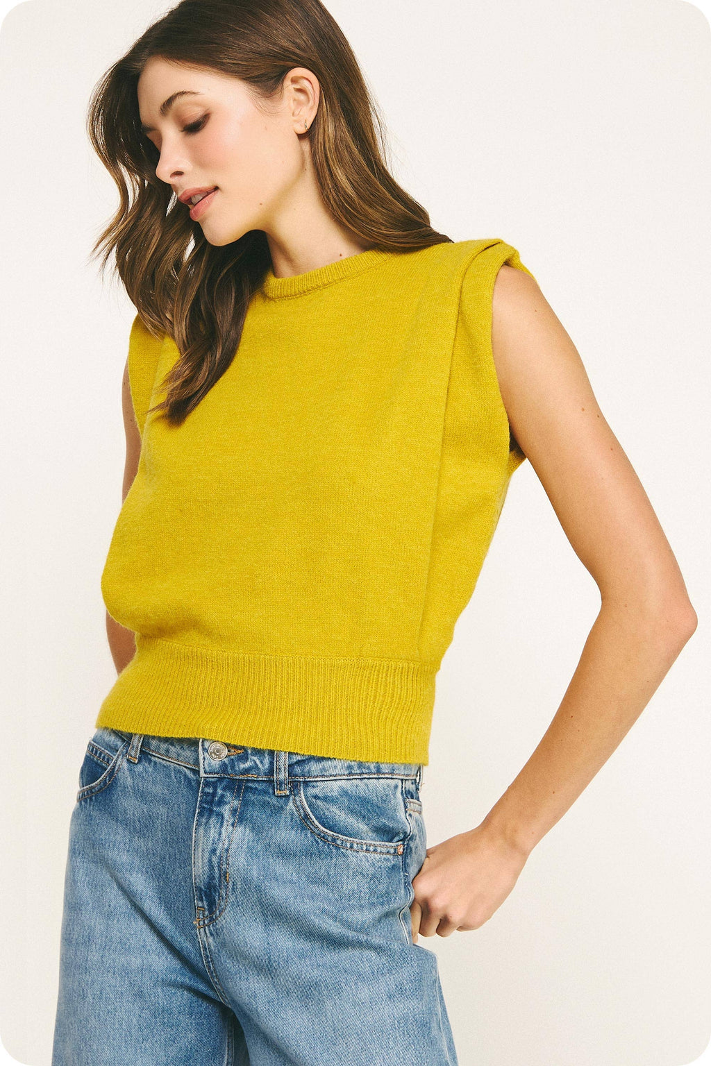Knit Muscle Sweater Vest Top