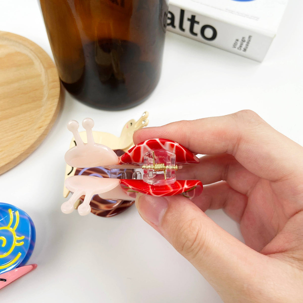 Cartoon Snail Hair Clip Acetate Animal Claw Clips
