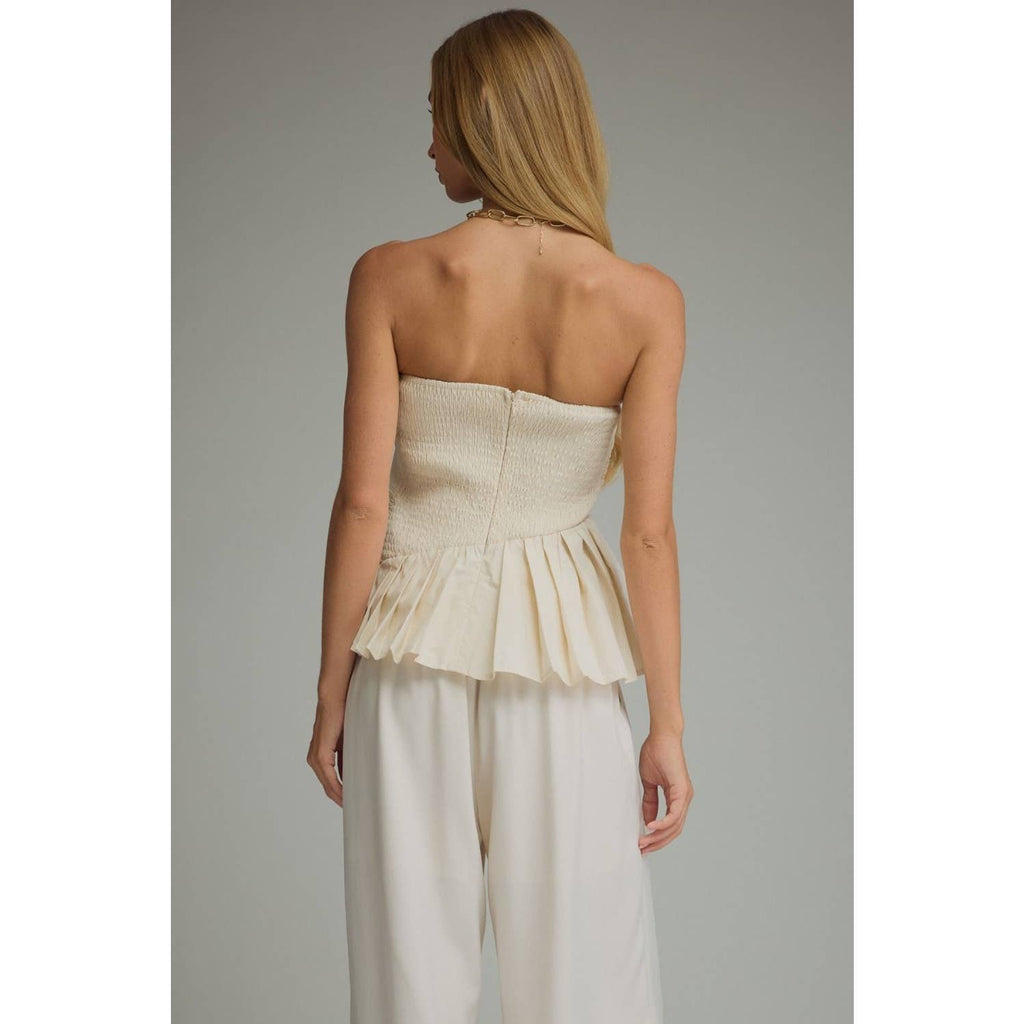 NEW Solid strapless top