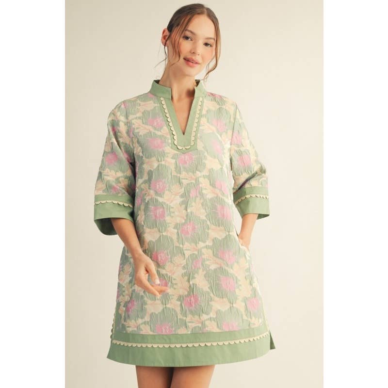 NEW Floral Jacquard Dress