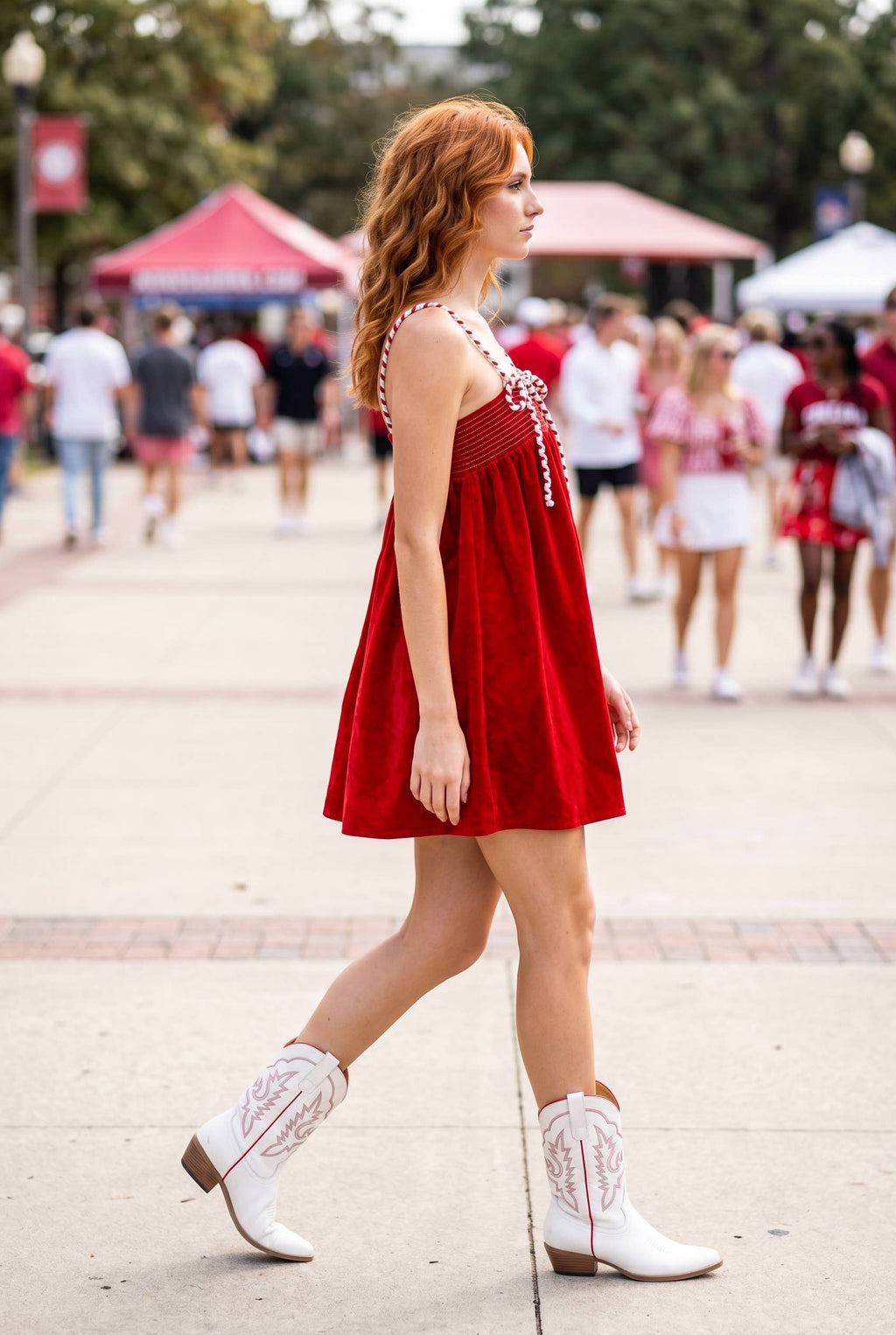 Tube Mini Dress With Mixed Color Cord Strap