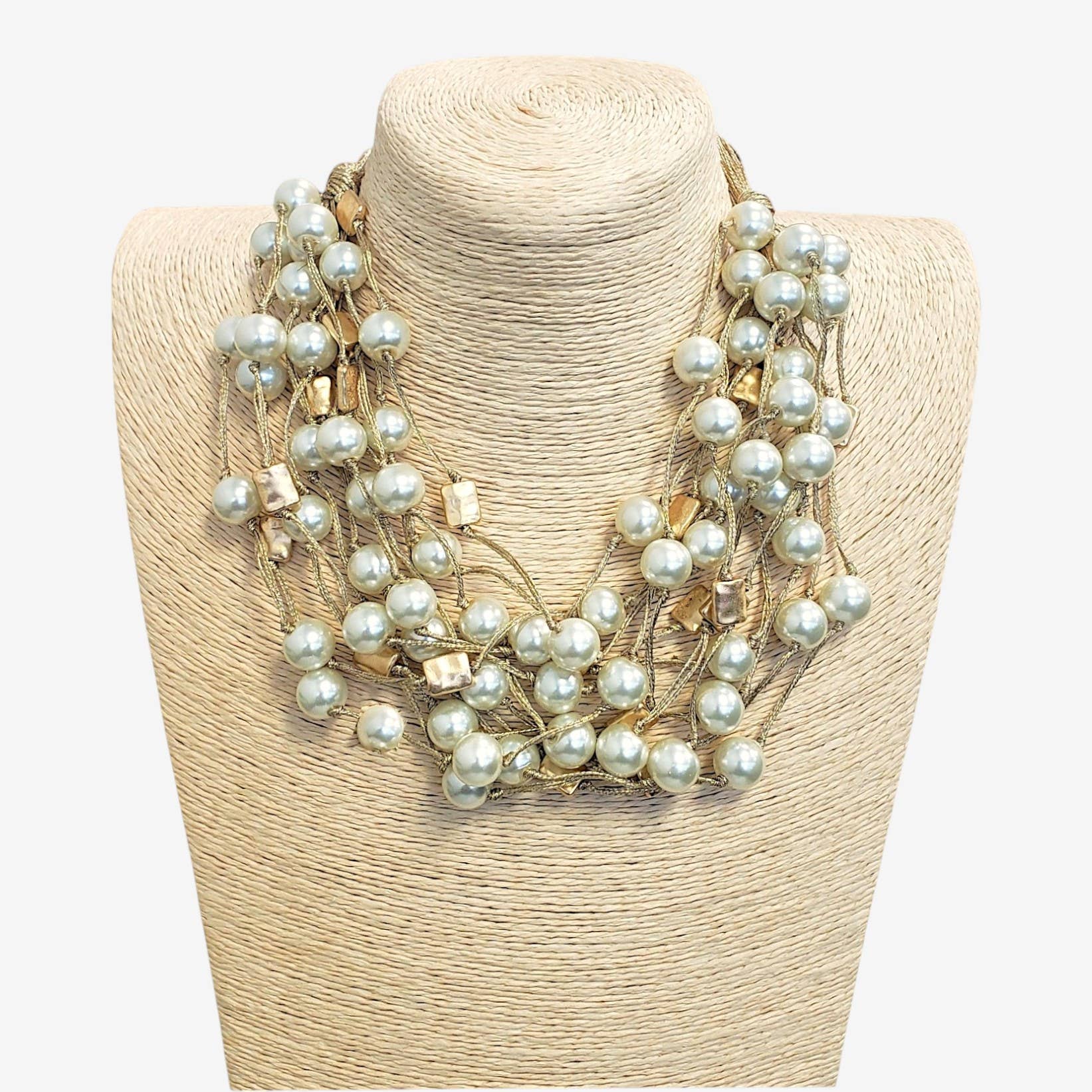 Coastal Chunky Pearl Necklace | Handmade Statement Jewelry