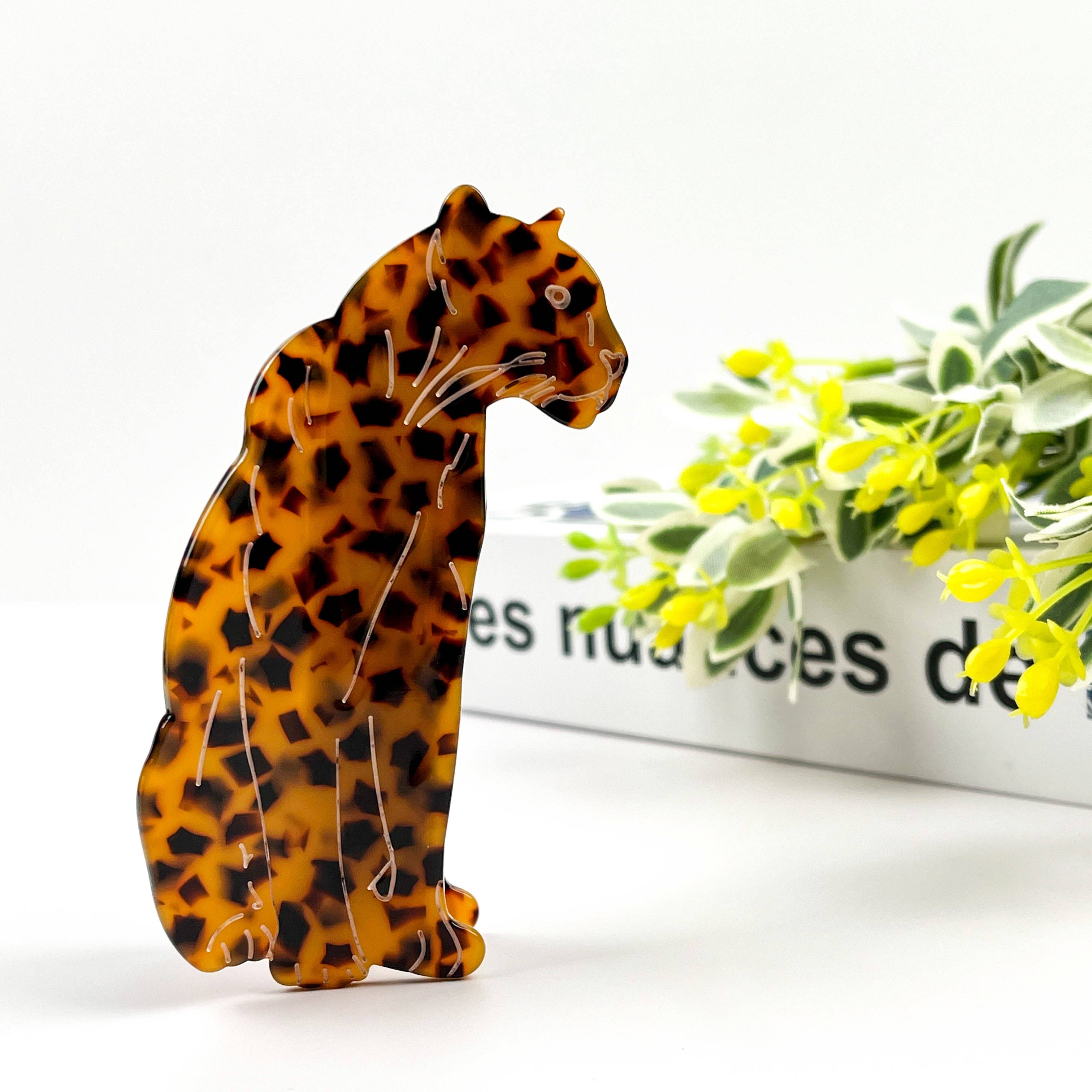 Jaguar Hair Clip,Animal Acetate Claw Clip