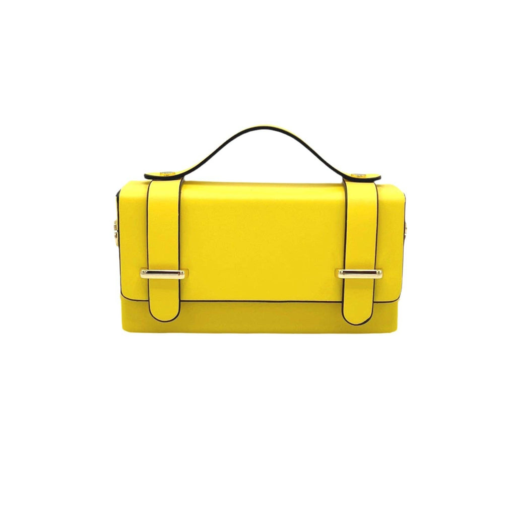 Genuine leather mini clutch bag with chain, Made in Italy, art. 112591New