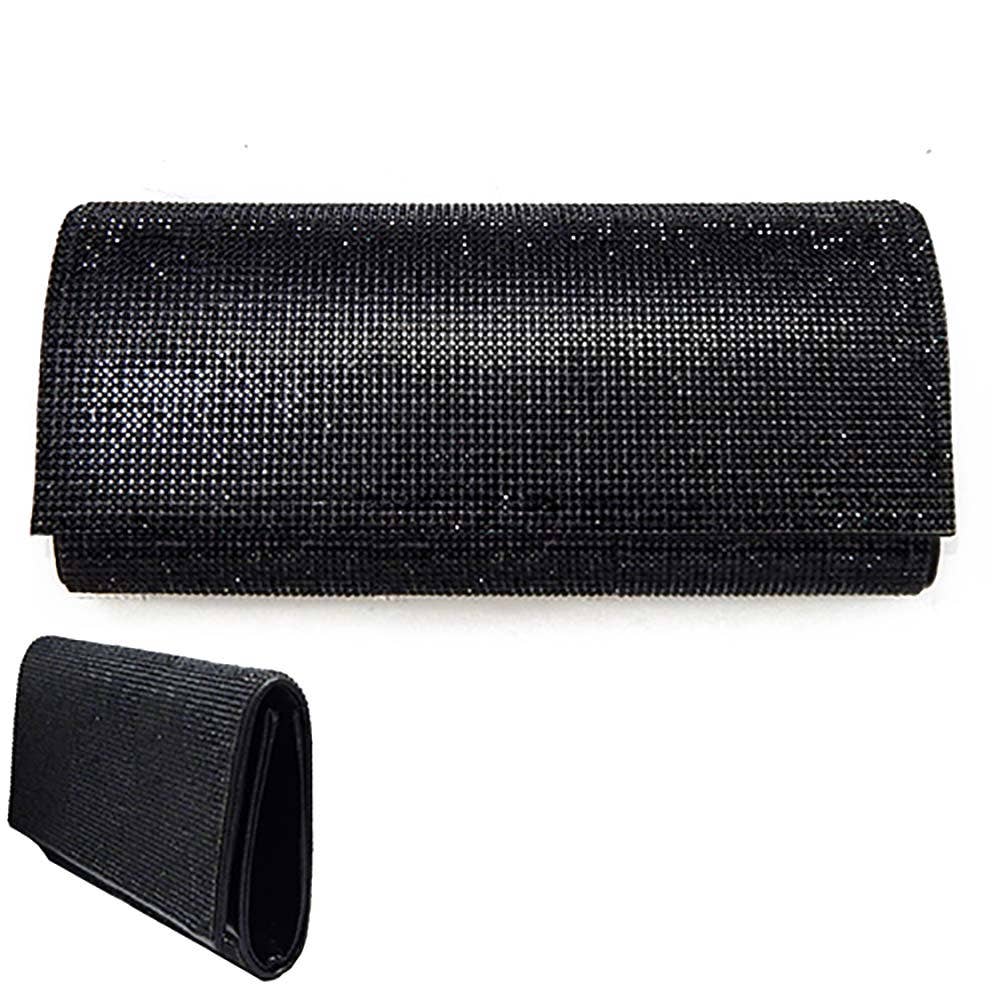 Bling Solid Evening Clutch Crossbody Bag