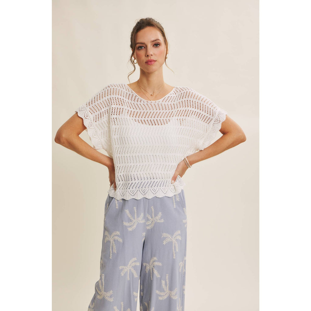SUN-KISSED RESORT MOOD PALM TREE EMBROIDERED PANTS