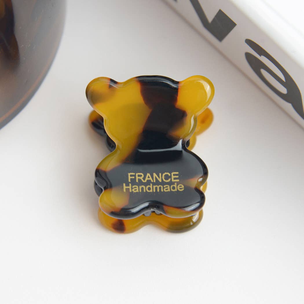 Acetate Mini Cute Cat and Bear Hair Clip