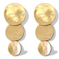 Gold Graduated Disc Statement Earrings | Handmade Jewelry